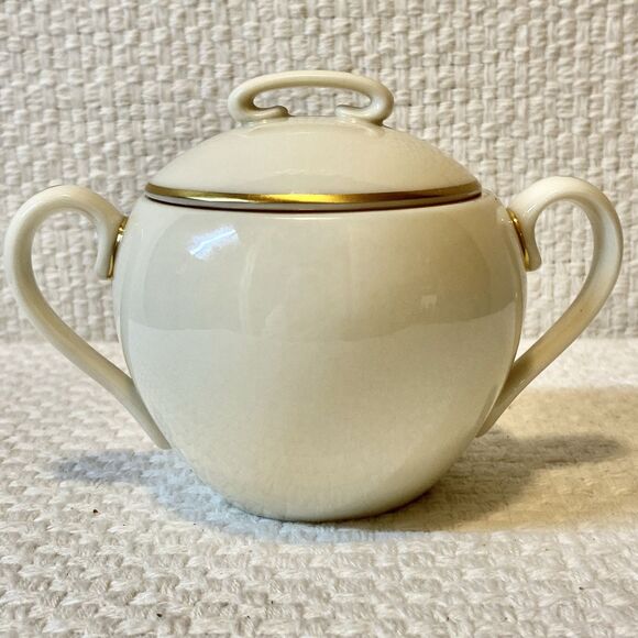 Vintage Retired Lenox China Westwind~(1)~ Creamer and Covered Sugar Bowl USA - Picture 14 of 14